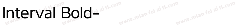 Interval Bold字体转换